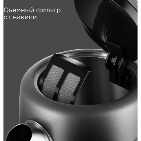 Электрочайник Redmond KM238 серо-голубой хорошее состояние - фото 7