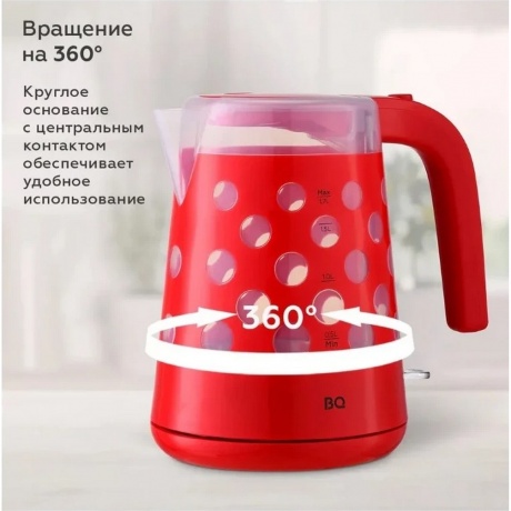 Чайник электрический BQ-KT1713P Красный - фото 5