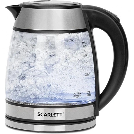 Чайник электрический Scarlett SC-EK27G54 серебристый/черный