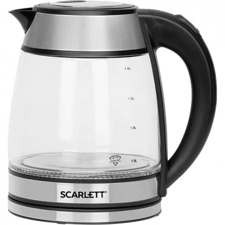 Чайник электрический Scarlett SC-EK27G54 серебристый/черный - фото 4