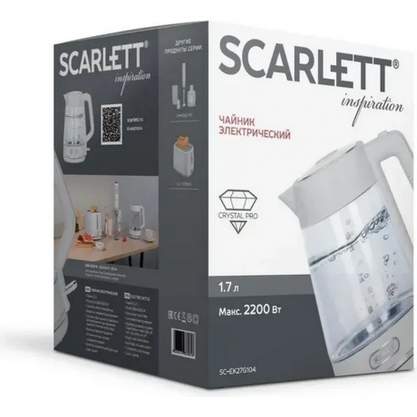 Чайник электрический Scarlett SC-EK27G104 белый - фото 15