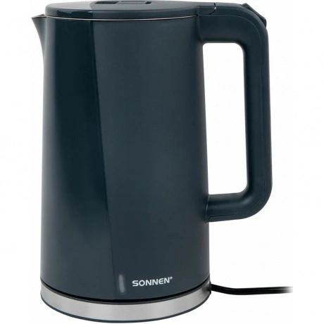 Чайник электрический Sonnen KT-8718B 1,7л, 2200Вт, графит, двойн...
