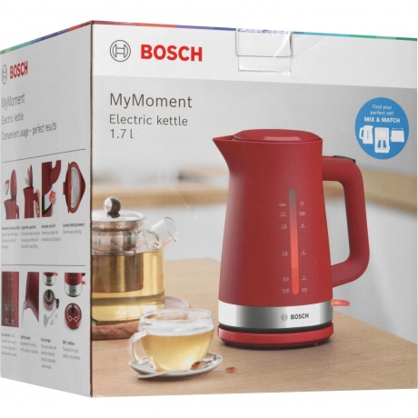 Чайник электрический Bosch TWK4M224 Красный - фото 2