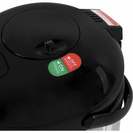 Термопот SONNEN TP-28, 3л, 900 Вт, 1 темп режим, ручной насос, сталь, черный/серебро, 456712 - фото 9