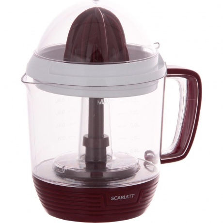 Соковыжималка цитрусовая Scarlett SC-JE50C08 25Вт красный/белый - фото 1