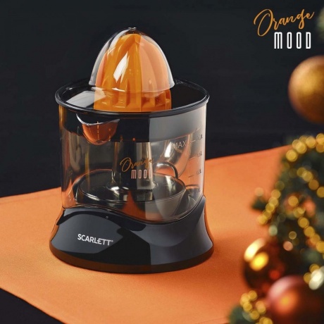 Соковыжималка цитрусовая Scarlett EasyClean SC-JE50C09 черный/оранжевый - фото 6