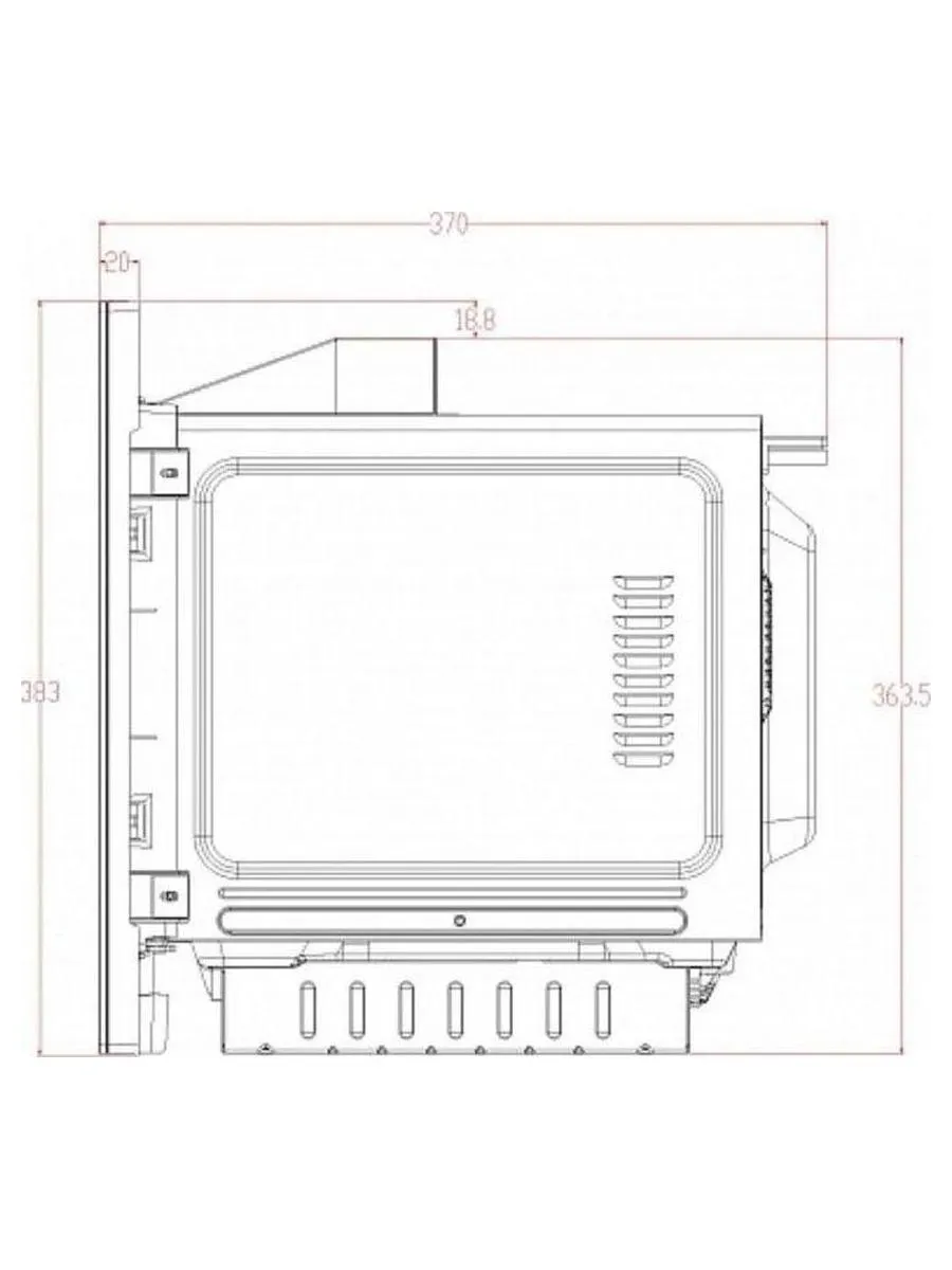 Встраиваемая микроволновая печь Korting KMI 827 GW - фото 3