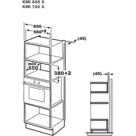 Встраиваемая микроволновая печь Korting KMI 825 XN - фото 4