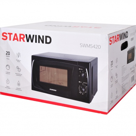 Микроволновая печь Starwind SWM5420 20л. 700Вт черная - фото 4