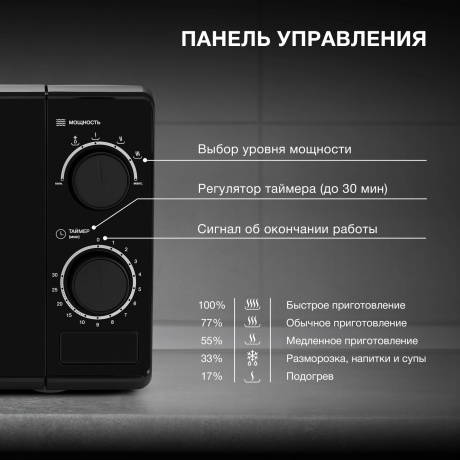 Микроволновая печь Hyundai HYM-M2096 20л. 700Вт черная - фото 13