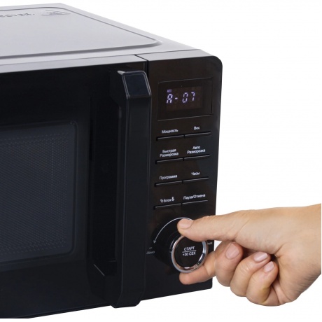 Микроволновая печь BRASSON MW2070D-8BL,700Вт,20л, 8 программ, дисплей,защита от детей,черная, 454979 - фото 3