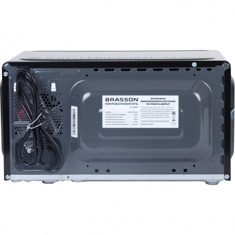 Микроволновая печь BRASSON MW2070D-8BL,700Вт,20л, 8 программ, дисплей,защита от детей,черная, 454979 - фото 5