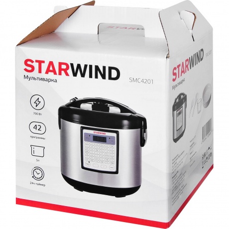 Мультиварка Starwind SMC4201 серебристый/черный - фото 3
