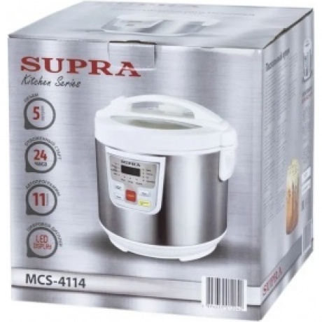 Мультиварка Supra MCS-4114 5л 900Вт серебристый/белый - фото 11
