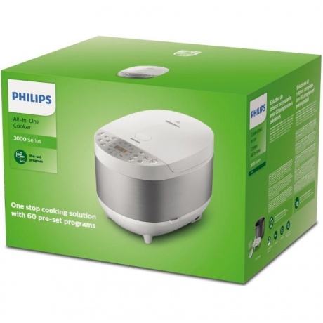 Мультиварка Philips HD4713/40 5л 980Вт белый/серебристый - фото 9