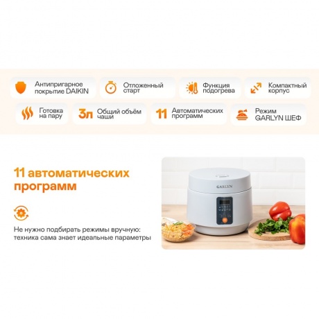 Мультиварка GARLYN MR-Solo 4 Pro - фото 4
