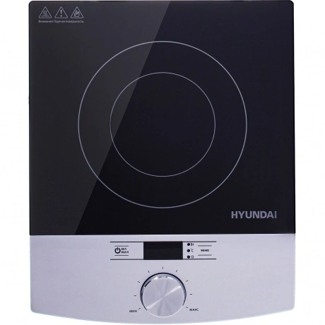 Плитка индкционная Hyundai HYC-0102 серебристый/черный