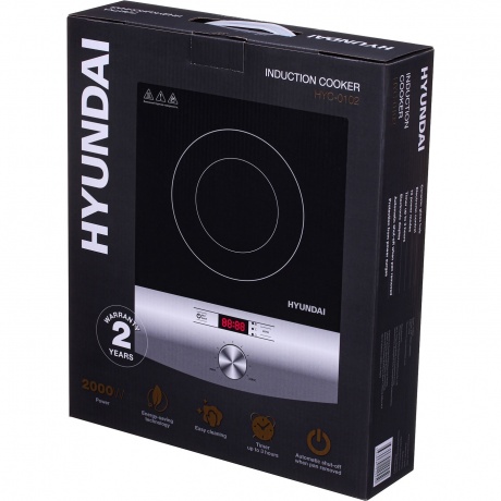 Плитка индкционная Hyundai HYC-0102 серебристый/черный - фото 26