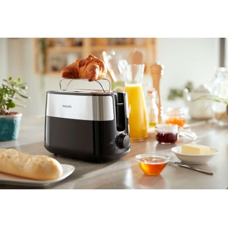 Тостер Philips HD2516 830Вт черный/стальной - фото 6