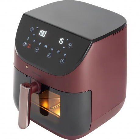 Аэрогриль Rondell RDE-AF888 6.5л 1700Вт бургунди/черный - фото 1