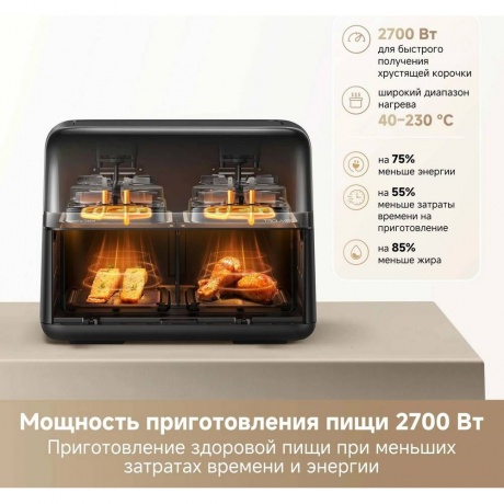 Аэрогриль Trouver Air Fryer FD20s Pro черный - фото 9