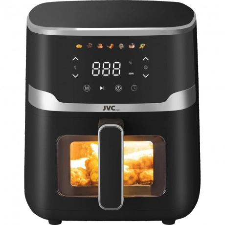 Аэрогриль JVC JK-MB052 черный, 1800 Вт, 6 л, сенсор, 7 программ