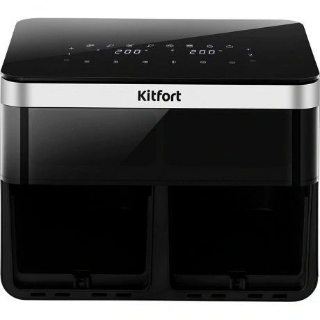 Аэрогриль Kitfort КТ-8110 черный, 2700 Вт, 8.6 л, сенсор, 8 прог...