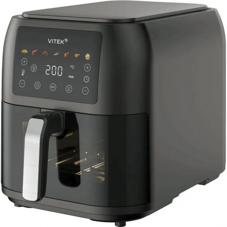 Аэрогриль Vitek VT-AF8001 8л 1700Вт темно-серый/черный - фото 1
