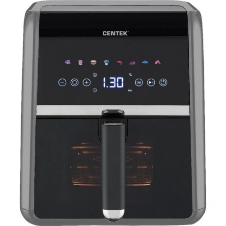 Аэрогриль Centek CT-3189 серый, 1500 Вт, 5 л, сенсор, 8 программ