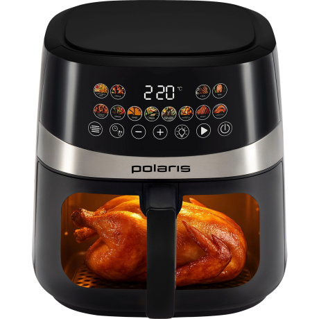 Аэрогриль Polaris PAF 8005W 7.5л 1800Вт черный (026987) - фото 1