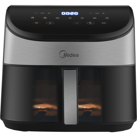 Аэрогриль Midea MAF-CY55WK 5.5л 2250Вт черный/серебристый - фото 1