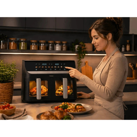 Аэрогриль Haier HAF-702 5.5л 2300Вт черный (FZ03Q9M01RU) - фото 8