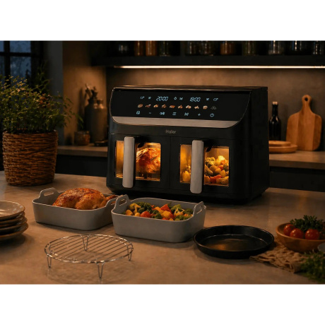 Аэрогриль Haier HAF-702 5.5л 2300Вт черный (FZ03Q9M01RU) - фото 9