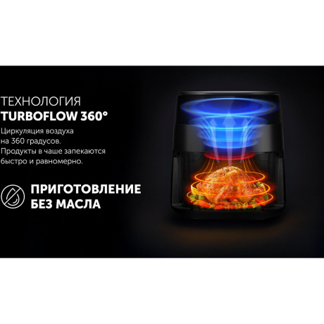 Аэрогриль PAF 6003W WIFI IQ Home черный POLARIS - фото 18