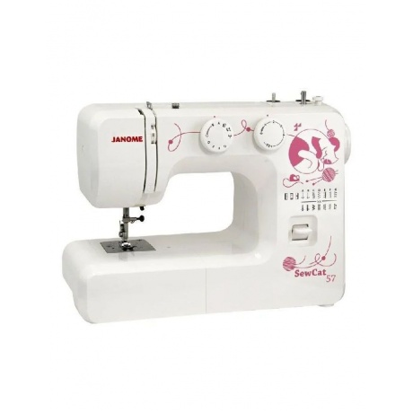 Швейная машина Janome Sew Cat 57 белый/рисунок - фото 1