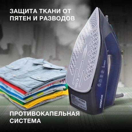 Утюг Hyundai H-SI01789 2400Вт серый/темно-синий - фото 18