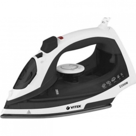 Утюг Vitek VT-8338 2200Вт черный/белый - фото 1