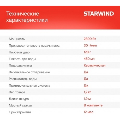 Утюг Starwind SIR2845 2800Вт черный/серебристый - фото 9