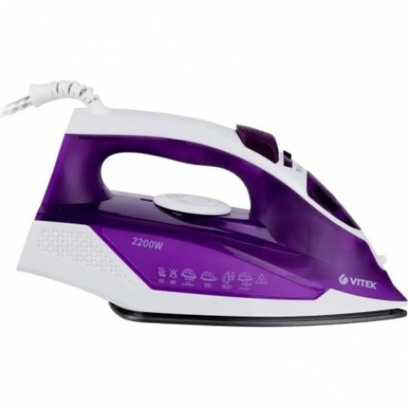Утюг Vitek VT-8308 2200Вт фиолетовый/белый - фото 6