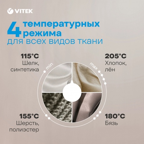 Утюг Vitek VT-8356 2600Вт белый/серый - фото 15