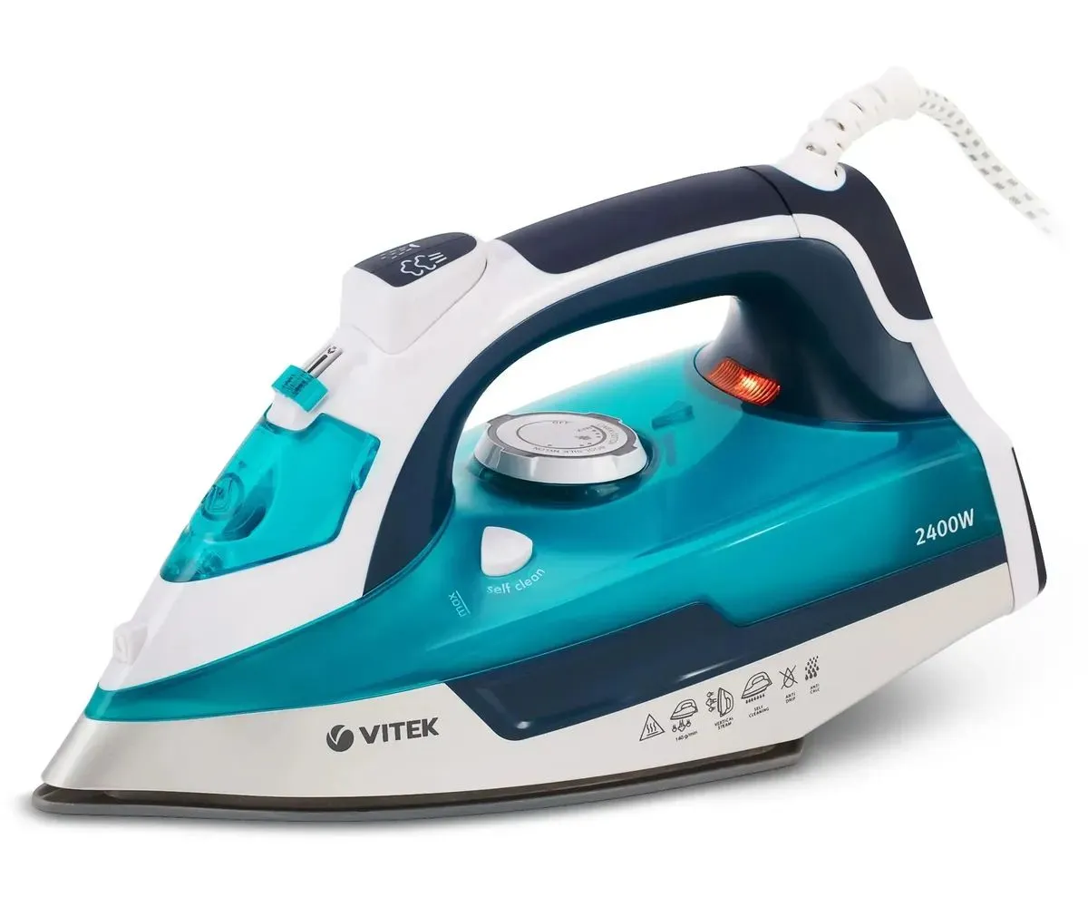 Утюг Vitek 1266-VT-02 2400Вт бирюзовый/белый - фото 1