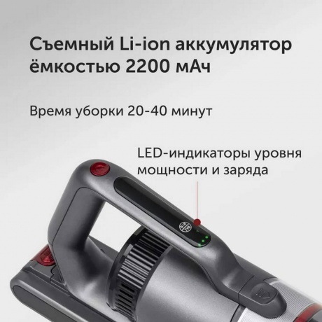 Пылесос ручной Starwind SCH9945 170Вт серебристый/красный - фото 20