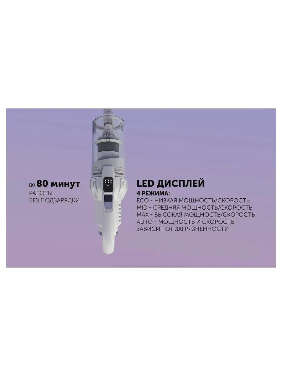 Пылесос портативный PVCS 4070 WIFI IQ Home Белый - фото 15
