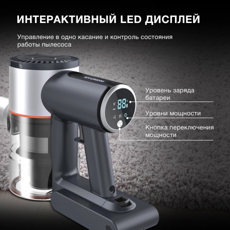 Пылесос Hyundai HYV-S7570 380Вт темно-синий/серебристый - фото 21