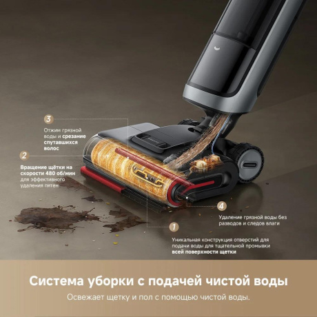 Пылесос беспроводной моющий Dreame H15 Pro Heat (HHR48A) - фото 15