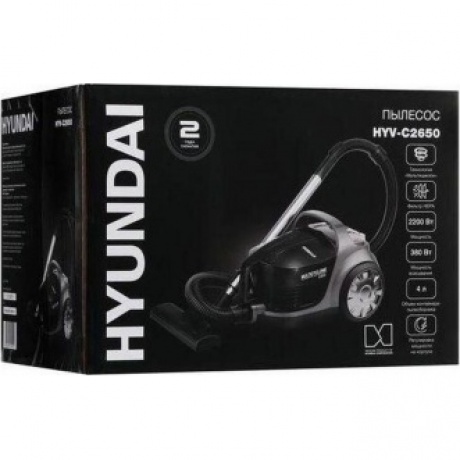 Пылесос Hyundai HYV-C2650 2200Вт черный/серебристый - фото 28