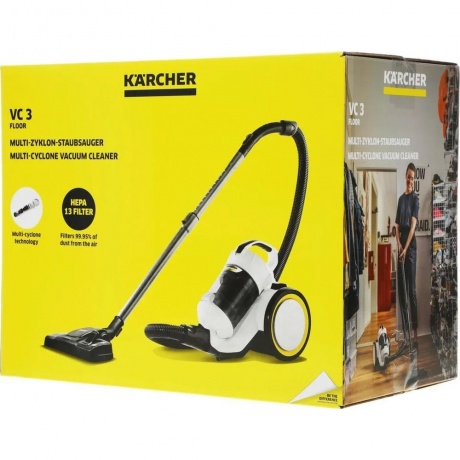 Пылесос Karcher VC 3 Floor 700Вт белый/черный - фото 16