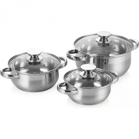 Набор кастрюль ATTRIBUTE STEEL CLASSIC 3 предмета
