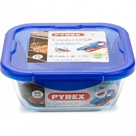 Блюдо для запекания и выпечки с крышкой PYREX COOK&GO 21х21см кв...