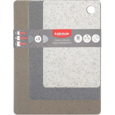 Набор гибких разделочных досок Attribute Cut.Boar Granite Collec...